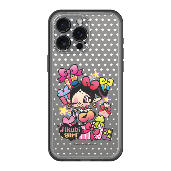 スリムプロテクションプレミアムケース［ アクビガール - プレゼントリボン ］