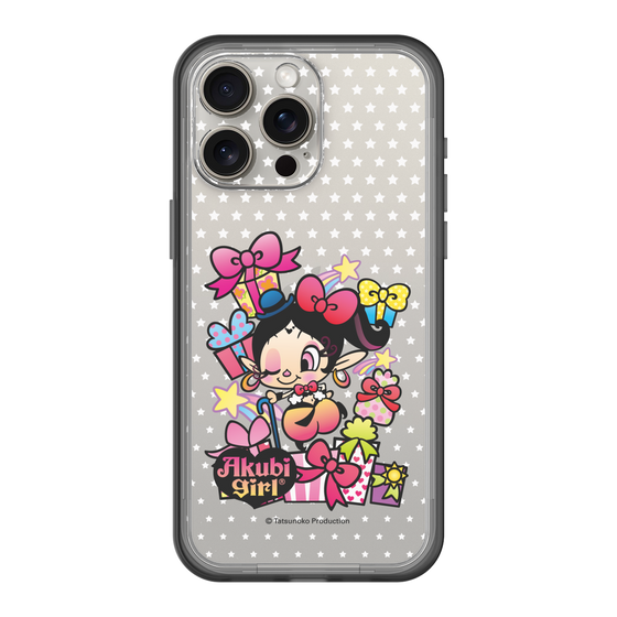 スリムプロテクションプレミアムケース［ アクビガール - プレゼントリボン ］