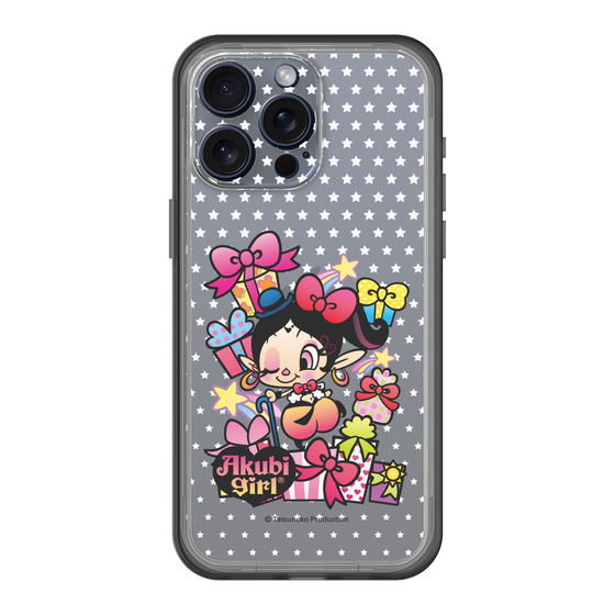 スリムプロテクションプレミアムケース［ アクビガール - プレゼントリボン ］