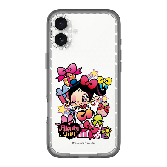 スリムプロテクションプレミアムケース［ アクビガール - プレゼントリボン ］