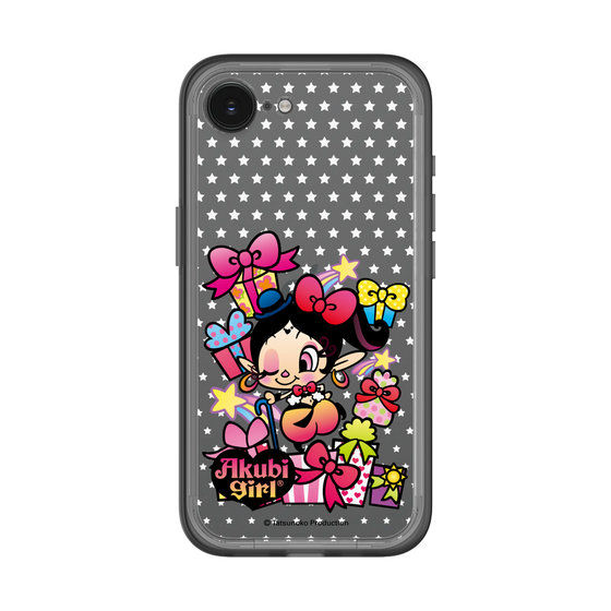 スリムプロテクションプレミアムケース［ アクビガール - プレゼントリボン ］