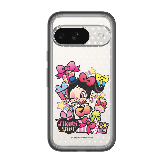 スリムプロテクションプレミアムケース［ アクビガール - プレゼントリボン ］
