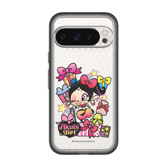 スリムプロテクションプレミアムケース［ アクビガール - プレゼントリボン ］