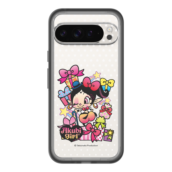 スリムプロテクションプレミアムケース［ アクビガール - プレゼントリボン ］