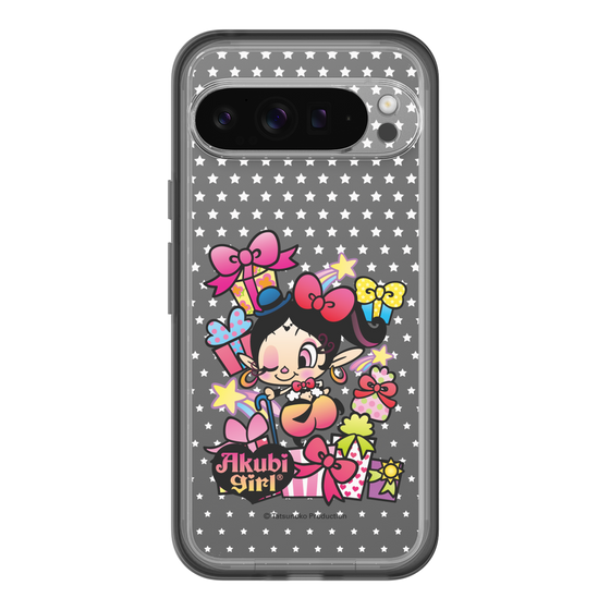 スリムプロテクションプレミアムケース［ アクビガール - プレゼントリボン ］
