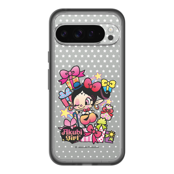 スリムプロテクションプレミアムケース［ アクビガール - プレゼントリボン ］