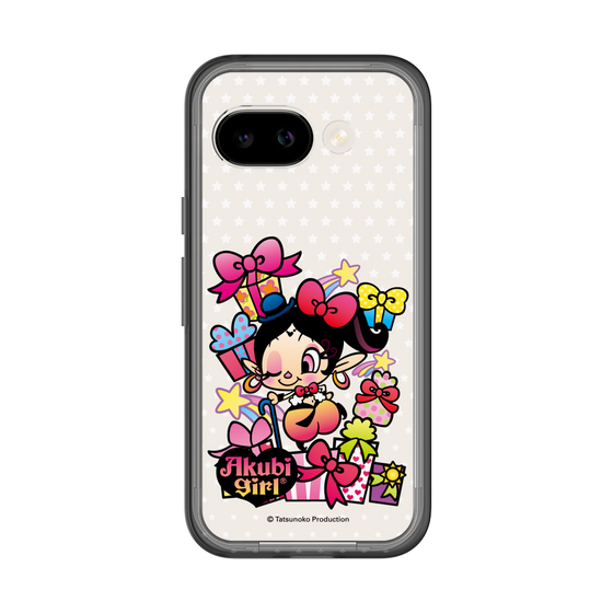 スリムプロテクションプレミアムケース［ アクビガール - プレゼントリボン ］