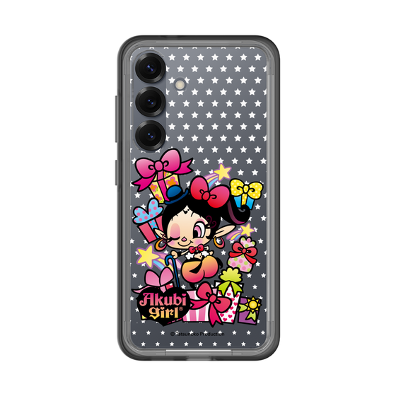 スリムプロテクションプレミアムケース［ アクビガール - プレゼントリボン ］