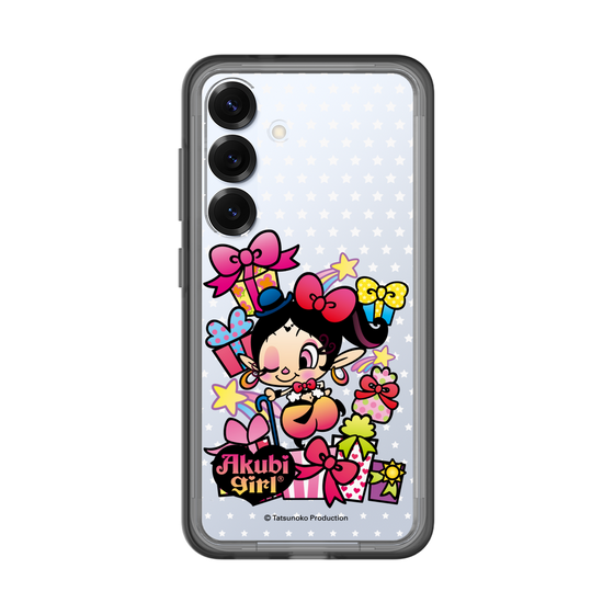 スリムプロテクションプレミアムケース［ アクビガール - プレゼントリボン ］