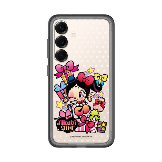 スリムプロテクションプレミアムケース［ アクビガール - プレゼントリボン ］