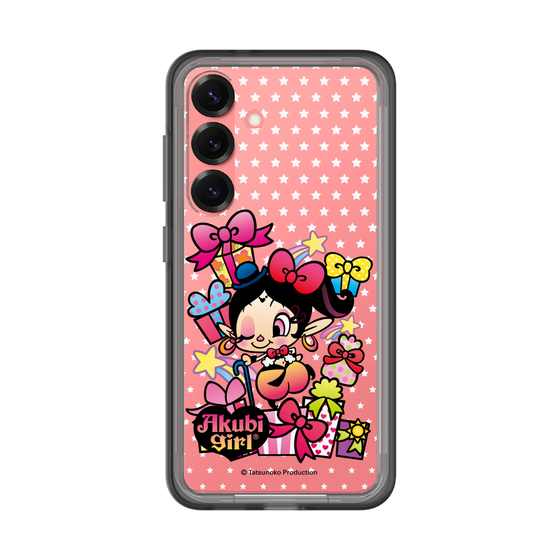 スリムプロテクションプレミアムケース［ アクビガール - プレゼントリボン ］