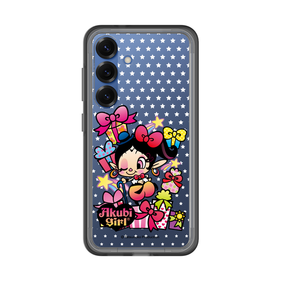 スリムプロテクションプレミアムケース［ アクビガール - プレゼントリボン ］