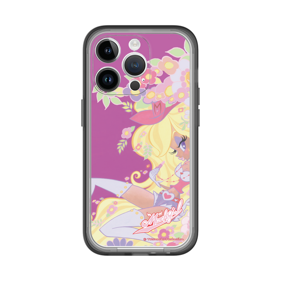 スリムプロテクションプレミアムケース［ マッハガール - 花とリップ ］