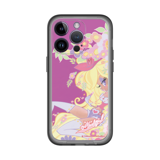 スリムプロテクションプレミアムケース［ マッハガール - 花とリップ ］