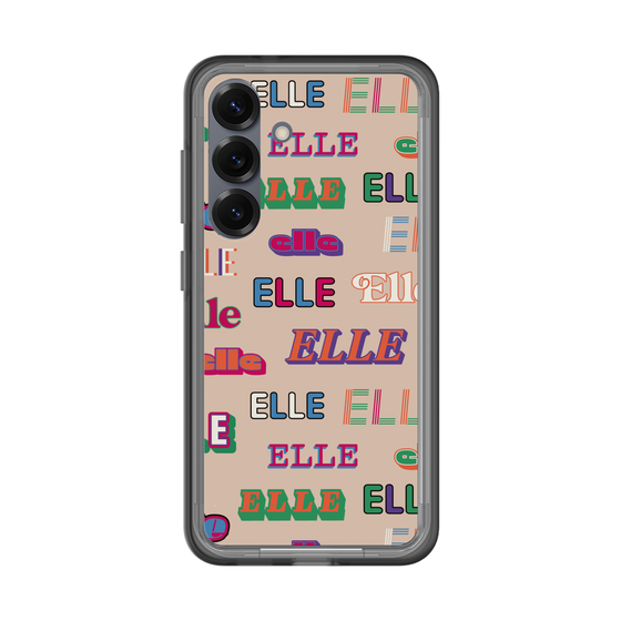 スリムプロテクションプレミアムケース［ ELLE - ミックスロゴ ］