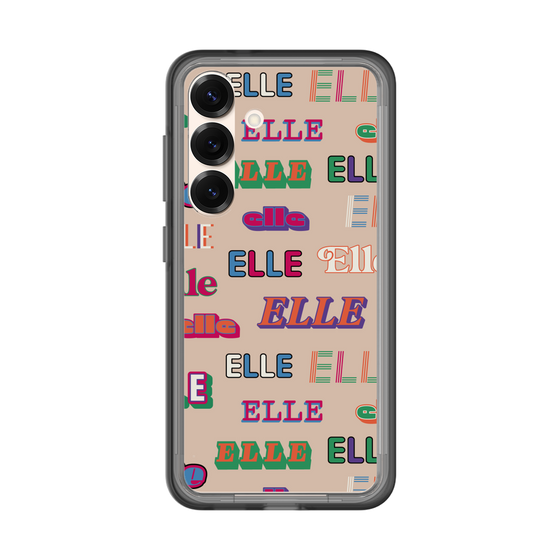 スリムプロテクションプレミアムケース［ ELLE - ミックスロゴ ］