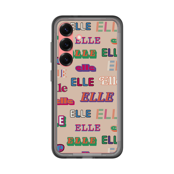 スリムプロテクションプレミアムケース［ ELLE - ミックスロゴ ］