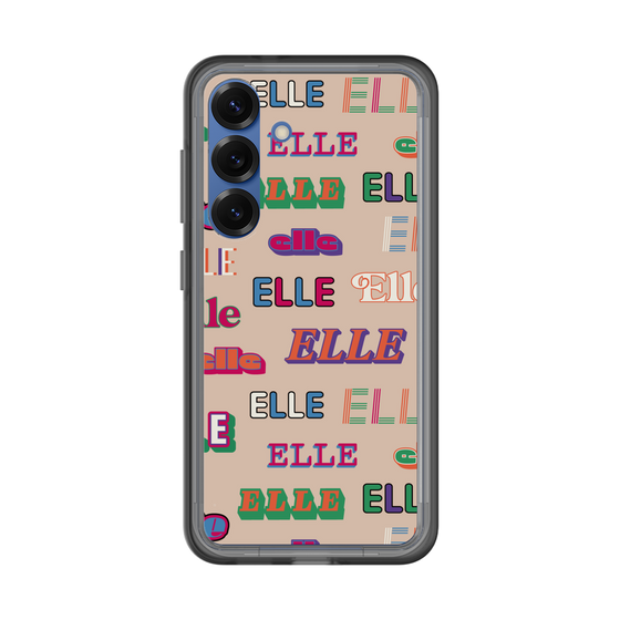 スリムプロテクションプレミアムケース［ ELLE - ミックスロゴ ］