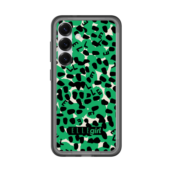 スリムプロテクションプレミアムケース［ ELLEgirl - レオパード - Green ］