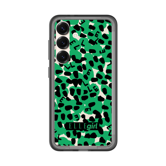 スリムプロテクションプレミアムケース［ ELLEgirl - レオパード - Green ］