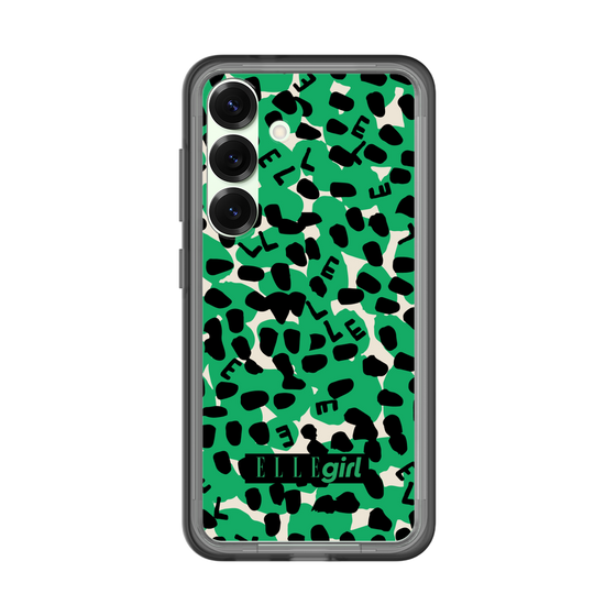スリムプロテクションプレミアムケース［ ELLEgirl - レオパード - Green ］