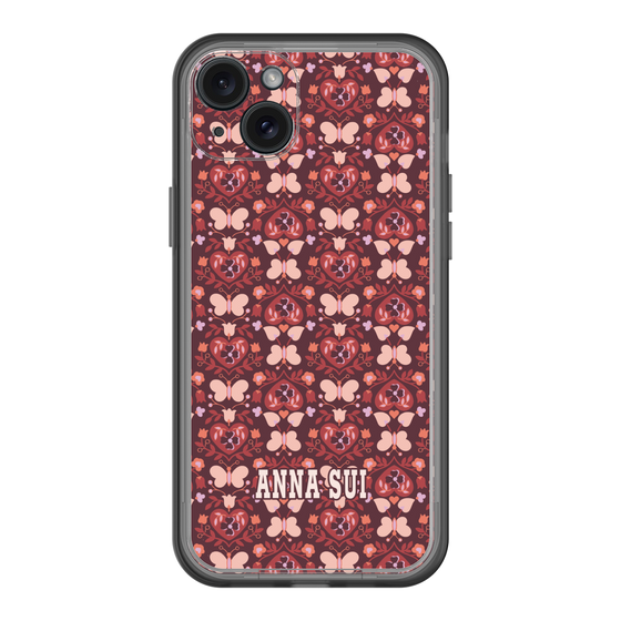 スリムプロテクションプレミアムケース［ ANNA SUI - バタフライハーツ - レッド ］