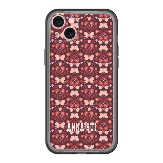 スリムプロテクションプレミアムケース［ ANNA SUI - バタフライハーツ - レッド ］