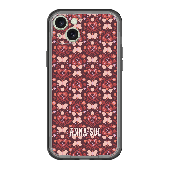 スリムプロテクションプレミアムケース［ ANNA SUI - バタフライハーツ - レッド ］