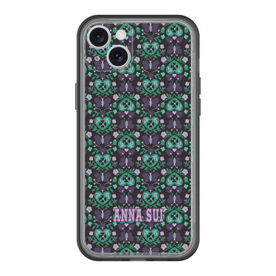 スリムプロテクションプレミアムケース［ ANNA SUI - バタフライハーツ - グリーン ］