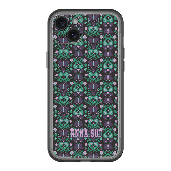 スリムプロテクションプレミアムケース［ ANNA SUI - バタフライハーツ - グリーン ］