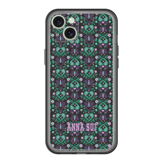 スリムプロテクションプレミアムケース［ ANNA SUI - バタフライハーツ - グリーン ］