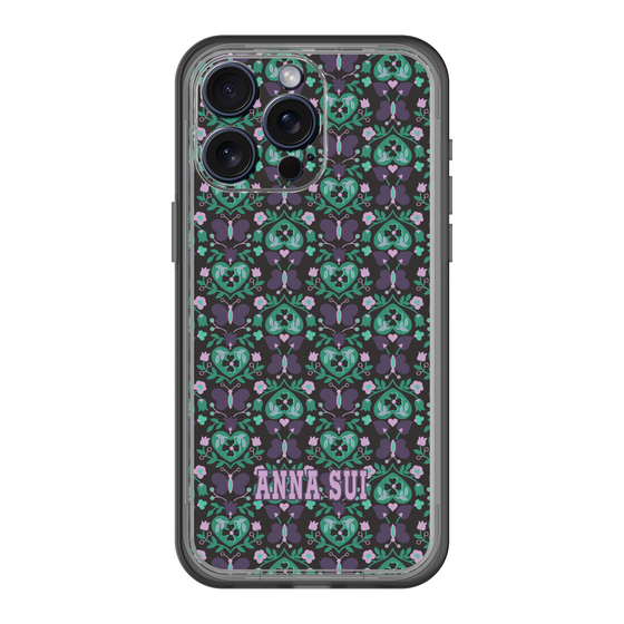 スリムプロテクションプレミアムケース［ ANNA SUI - バタフライハーツ - グリーン ］