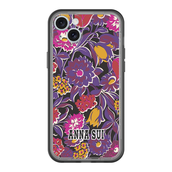 スリムプロテクションプレミアムケース［ ANNA SUI - ガーデンフワラー - マゼンタ ］