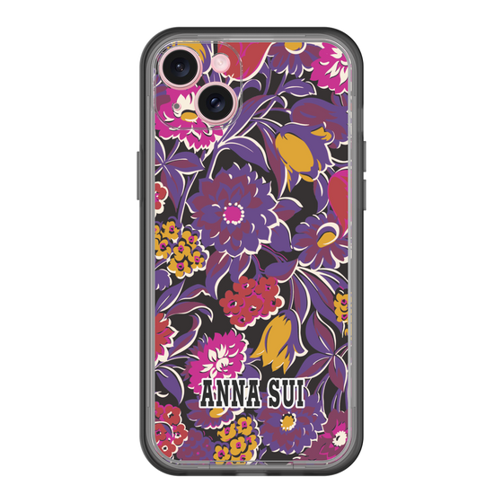 スリムプロテクションプレミアムケース［ ANNA SUI - ガーデンフワラー - マゼンタ ］
