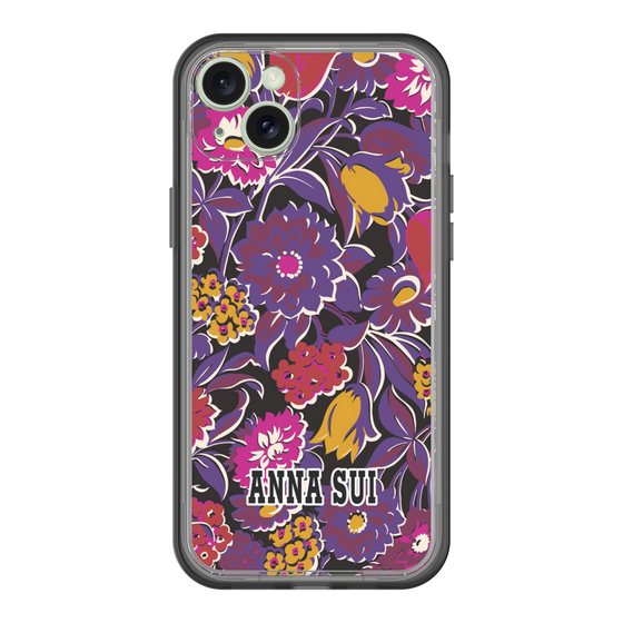 スリムプロテクションプレミアムケース［ ANNA SUI - ガーデンフワラー - マゼンタ ］