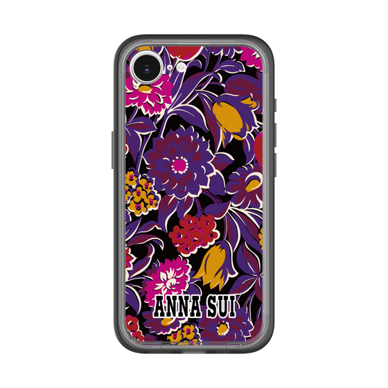 スリムプロテクションプレミアムケース［ ANNA SUI - ガーデンフワラー - マゼンタ ］