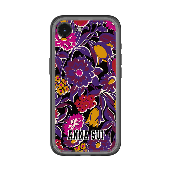 スリムプロテクションプレミアムケース［ ANNA SUI - ガーデンフワラー - マゼンタ ］