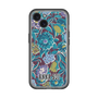 スリムプロテクションプレミアムケース［ ANNA SUI - ガーデンフワラー - シアン ］
