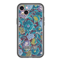 スリムプロテクションプレミアムケース［ ANNA SUI - ガーデンフワラー - シアン ］