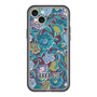 スリムプロテクションプレミアムケース［ ANNA SUI - ガーデンフワラー - シアン ］