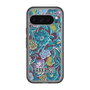 スリムプロテクションプレミアムケース［ ANNA SUI - ガーデンフワラー - シアン ］