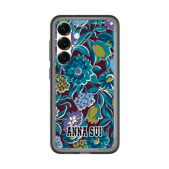 スリムプロテクションプレミアムケース［ ANNA SUI - ガーデンフワラー - シアン ］