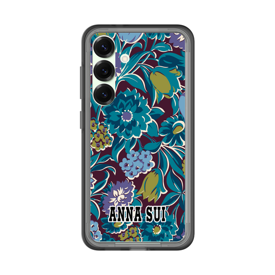 スリムプロテクションプレミアムケース［ ANNA SUI - ガーデンフワラー - シアン ］