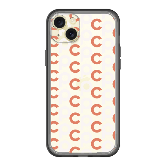 スリムプロテクションプレミアムケース［ オリジナル - CASEPLAYイニシャル総柄 - オレンジ ］