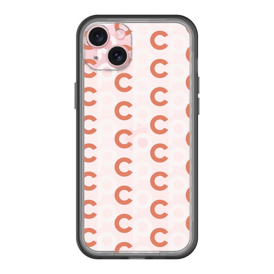 スリムプロテクションプレミアムケース［ オリジナル - CASEPLAYイニシャル総柄 - オレンジ ］