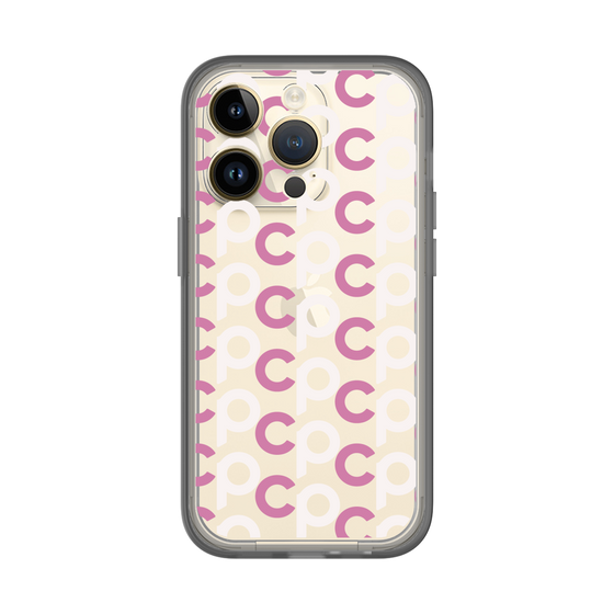 スリムプロテクションプレミアムケース［ オリジナル - CASEPLAYイニシャル総柄 - ピンク ］