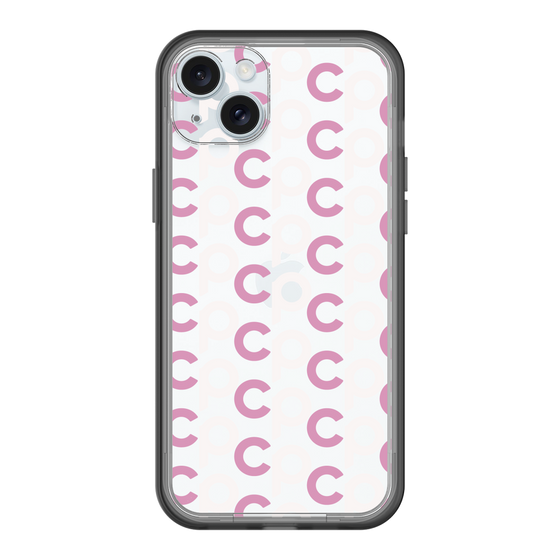 スリムプロテクションプレミアムケース［ オリジナル - CASEPLAYイニシャル総柄 - ピンク ］