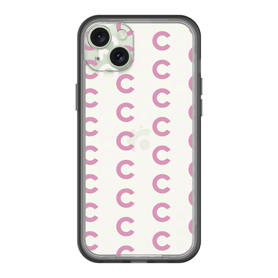 スリムプロテクションプレミアムケース［ オリジナル - CASEPLAYイニシャル総柄 - ピンク ］