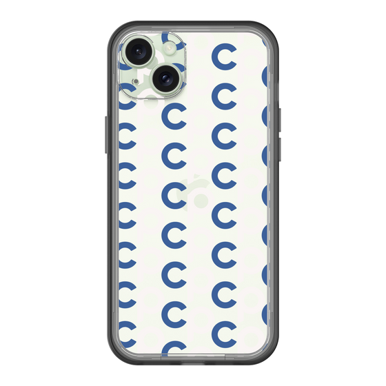 スリムプロテクションプレミアムケース［ オリジナル - CASEPLAYイニシャル総柄 - ネイビー ］
