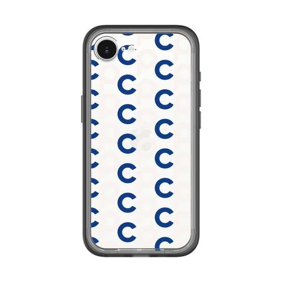 スリムプロテクションプレミアムケース［ オリジナル - CASEPLAYイニシャル総柄 - ネイビー ］